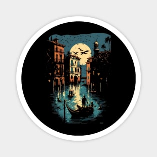 Venice Canal Pixel Art Magnet
